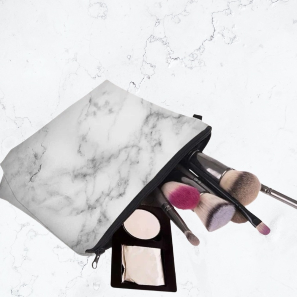 🆕MARBLE PATTERN COSMETICS BAG - Picture 2 of 5